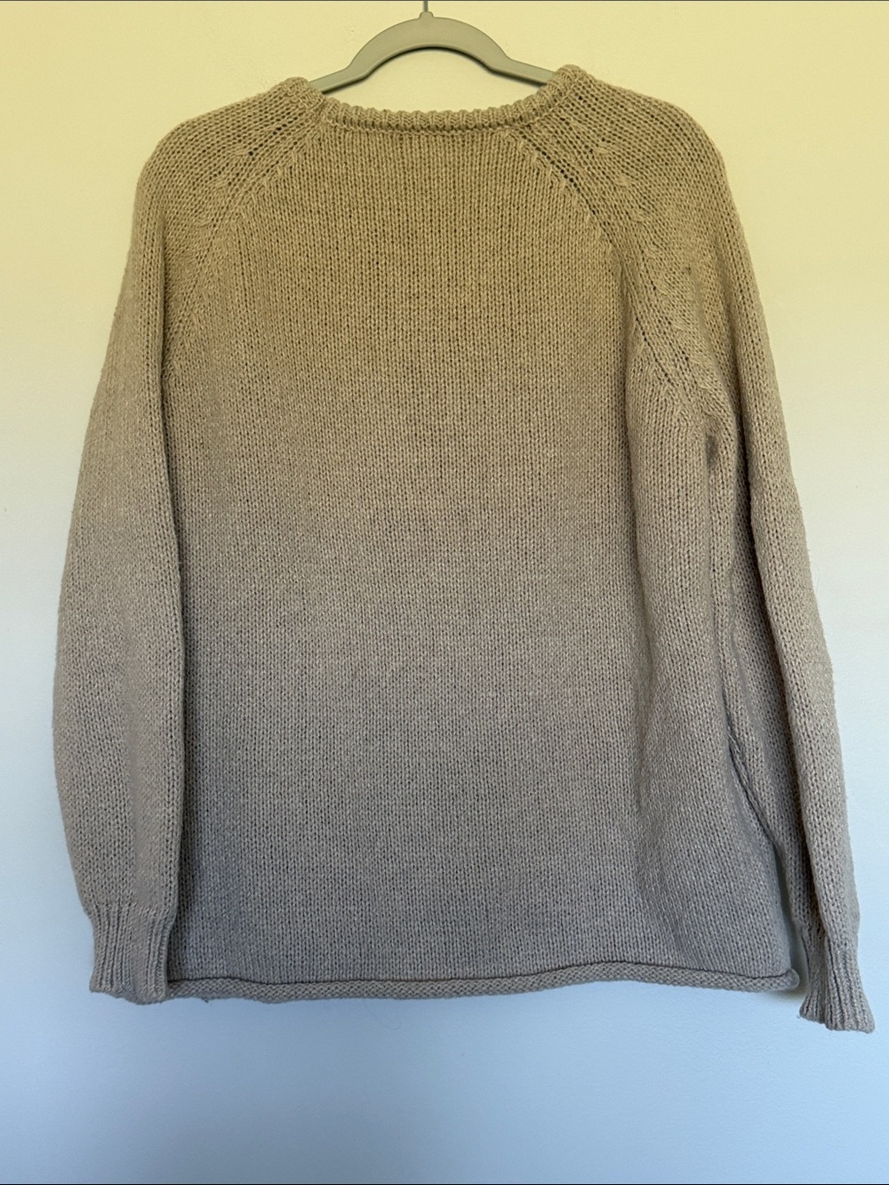Oversized Neutral Crewneck Sweater - Soft Knit - Picture 2 of 3